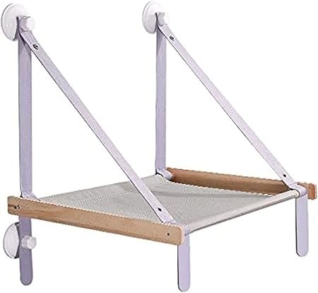 Cat Bed With Wooden Mesh Hanging Window