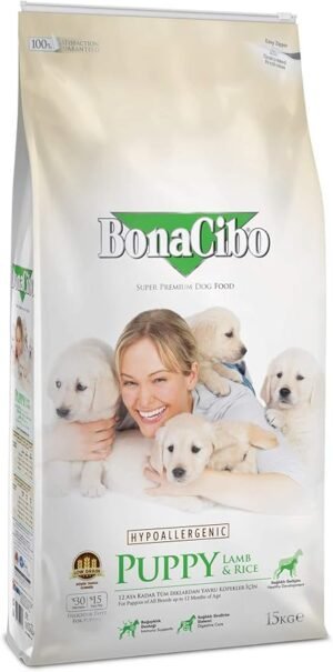 Bonacibo Puppy Lamb & Rice - Premium Dog Food - 15 kg
