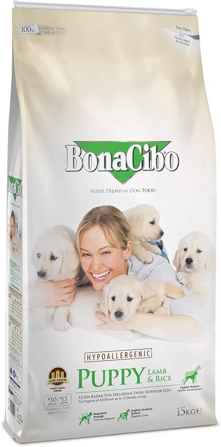 Bonacibo Puppy Lamb & Rice - Premium Dog Food - 15 kg