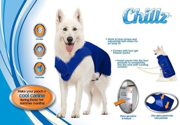 61q4vNAFqgL._AC_SX679_ Hugs Pet Products Chilly Cooling Vest for Dogs