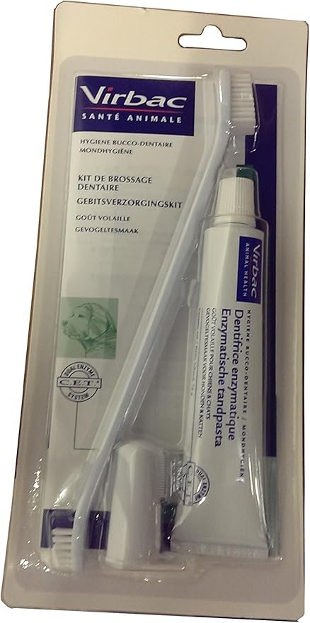 Virbac Tooth Brush Kit TB 70 G+ Cannula for Dogs 1 g