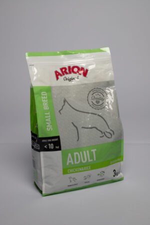 Arion Original Dry Food with Chicken & Rice for Small Breed Adult Dogs (Up to 10kg) - 3kg