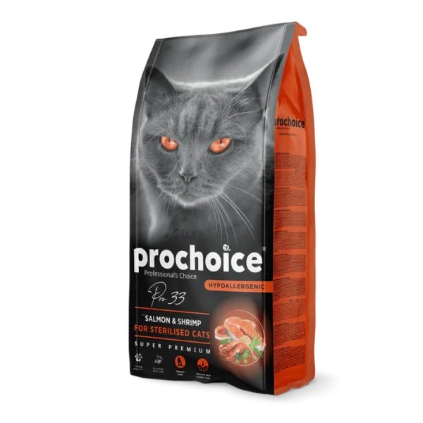 Prochoice Pro33 Salmon & Shrimp 15 Kg Adult Sterilised Cat Food