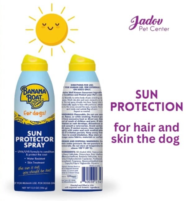 Sun protection for hair and skin the dog